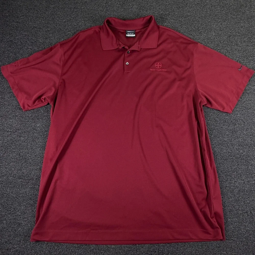 Nike Polo Shirt Mens 3XL Dri-FIT 363807-677 Red Bayer CropScience EUC